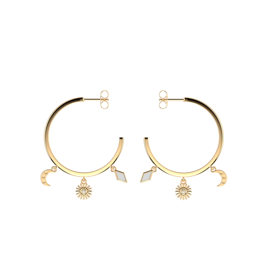 Earing Cadettes Creoles Luna Gold