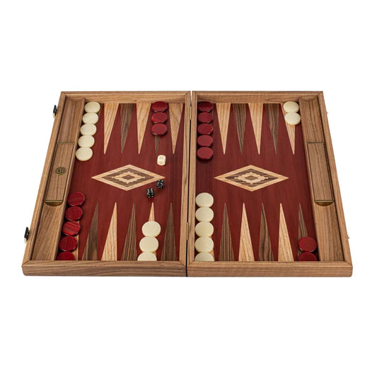 Premium Handcrafted Walnut with Red Oak Backgammon Set