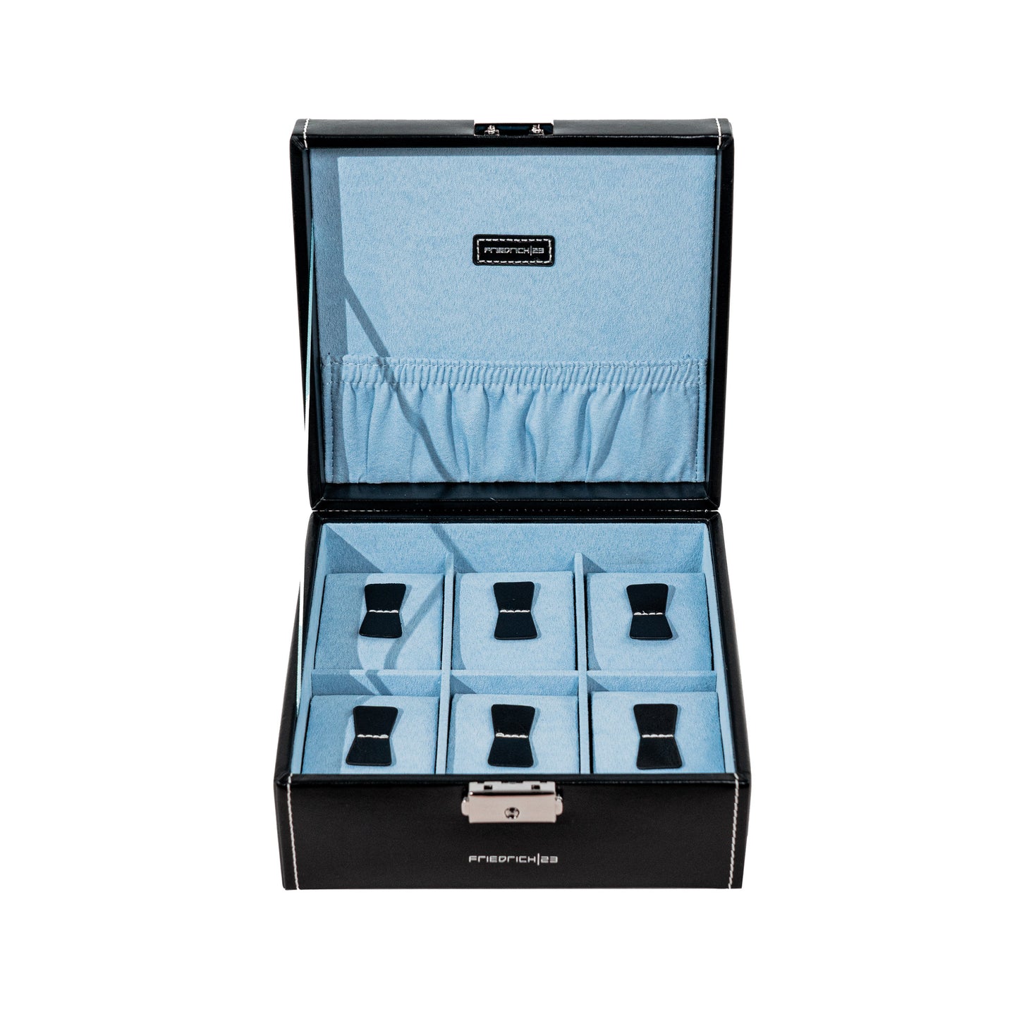 Watch Case Black Synthetics For 6 Watches