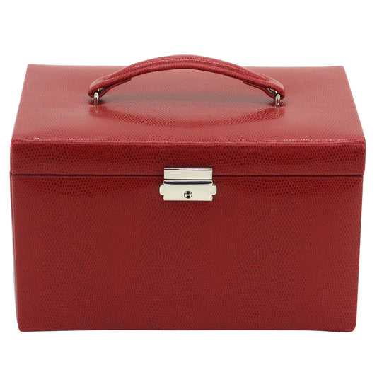 Jewellery Case Jolie Synthetic Lizard Optic Red