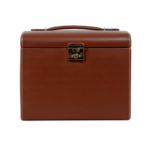 Jewellery Chest Box Cordoba Brown Leather