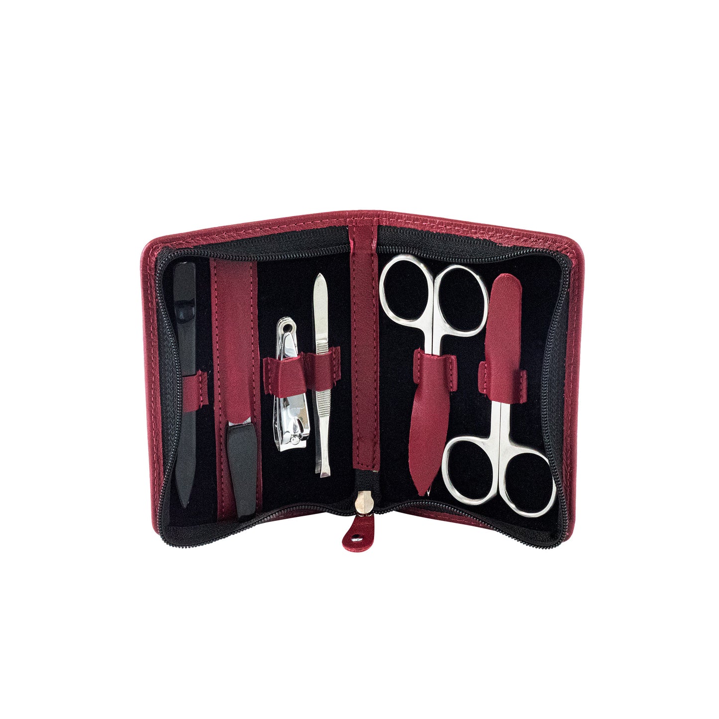 Zip Manicure Case Big Cherry Leather