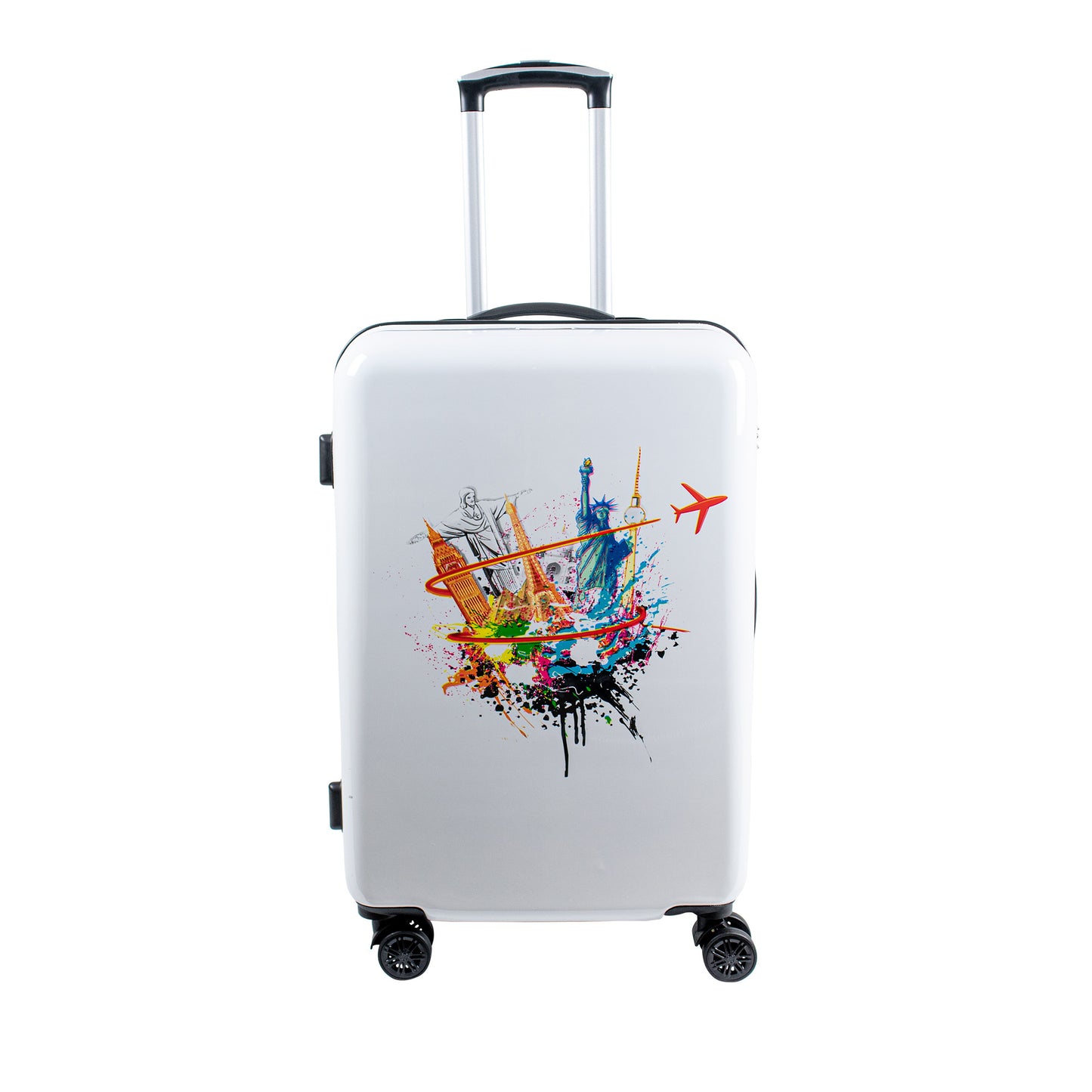 Suitcase Medium Size White Travel