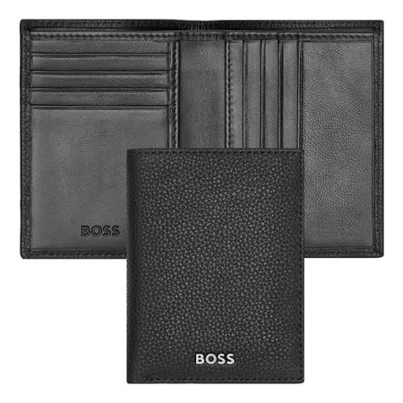 Card Holder Double Classic Grained Black