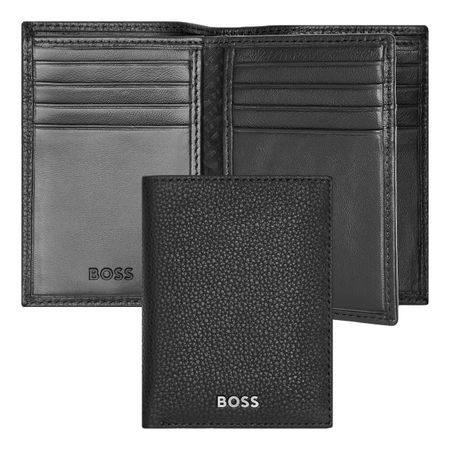 Card Holder Trifold Classic Grained Black