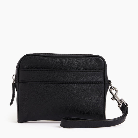 Charles Grained Leather Pouch With Detachable Strap