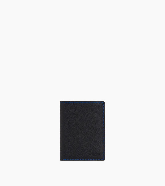 Charles Medium Model Vertical Zipped Wallet 2 Flaps Grained Leather