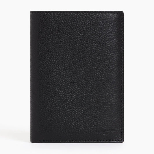 Charles Large Vertical Zipped Wallet With 2 Gussets Grained Leather