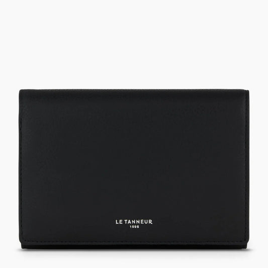Emilie Wallet Zipped Coin Pocket With Le Tanneur Logo Black