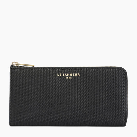 Emilie Zipped Travel Companion Monogramme Leather Blue Black