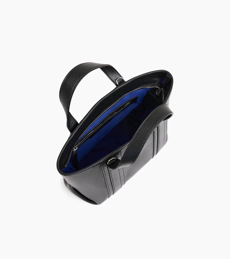 Grace Tote Bag With Zipped Pocket Double Handle Black