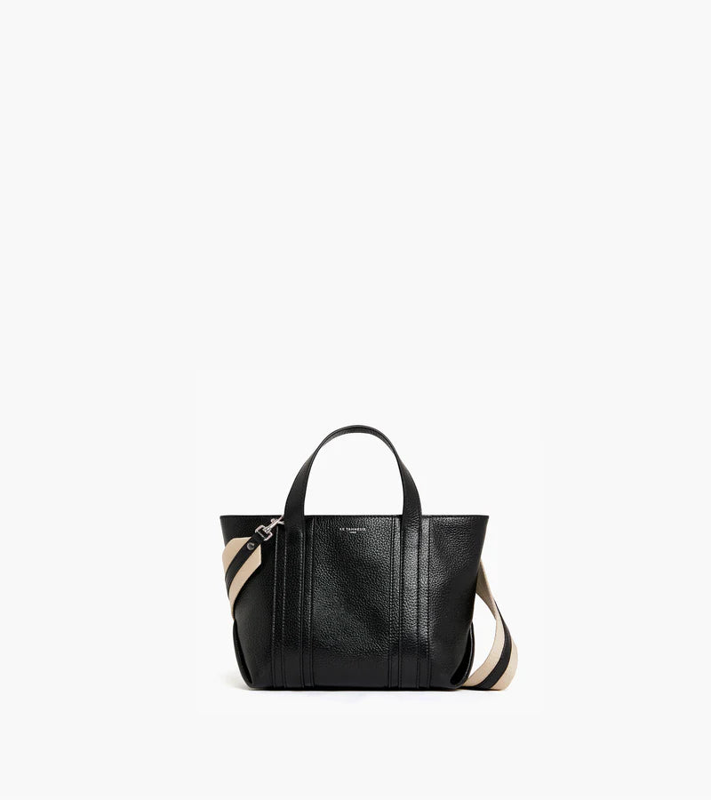Grace Tote Bag With Zipped Pocket Double Handle Black