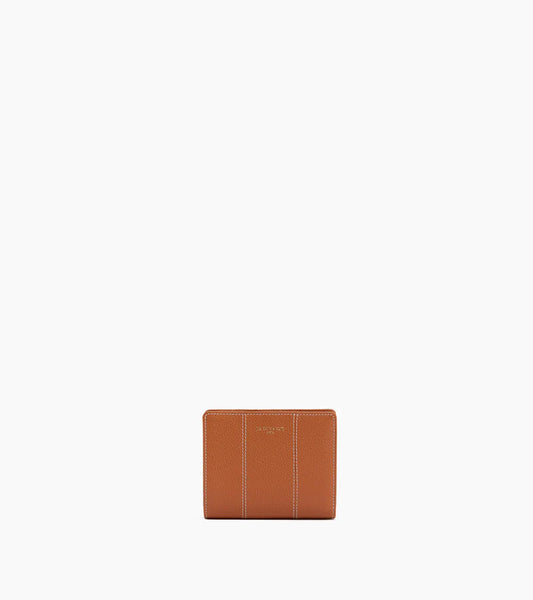 Juliet Small Grained Leather Wallet  Brown Tan