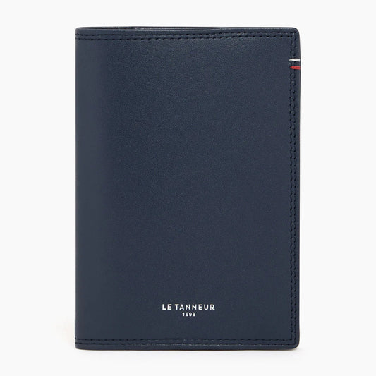 Martin Passeport Holder In Blue Red White Smooth Leather