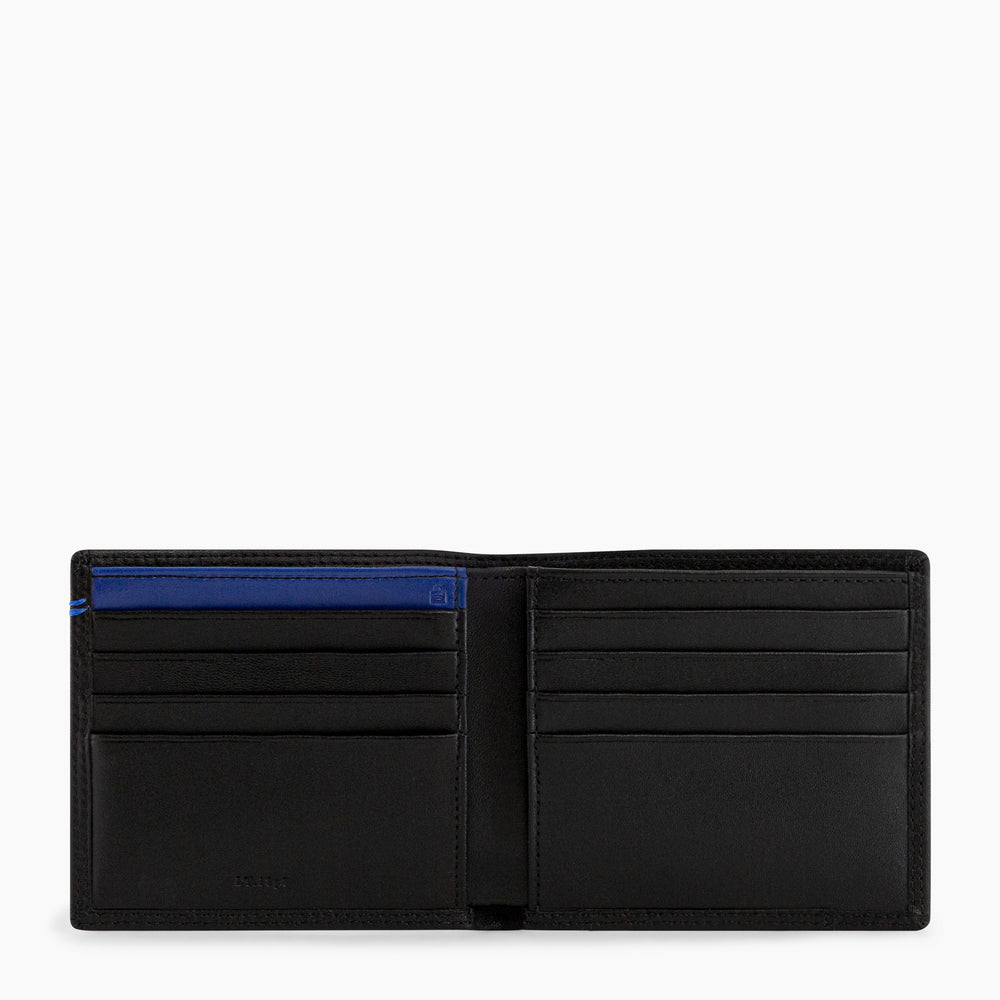 Martin horizontal card case with bill pocket in smooth leather