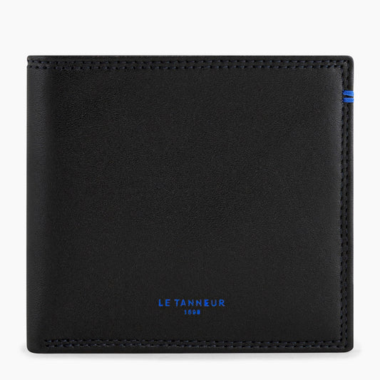 Martin horizontal card case with bill pocket in smooth leather