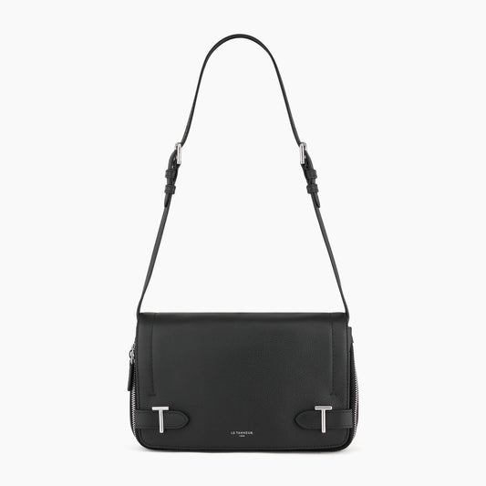 Simone Small Bag With Crossbody Strap In Grained Leather