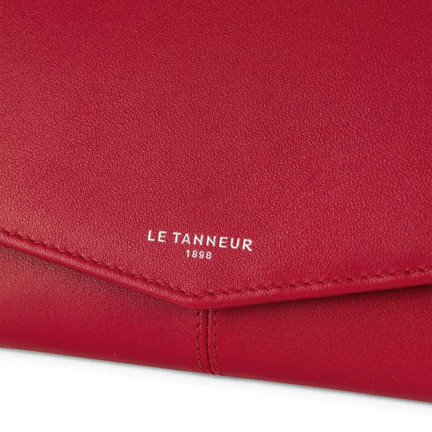 Charlotte Large Zipped Wallet In Smooth Red Leather