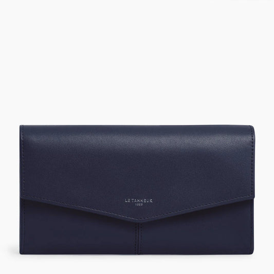 Charlotte Zipped Travel Companion In Twilight Smooth Leather