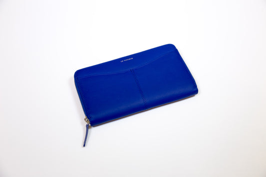 Large Zipped Wallet Blue