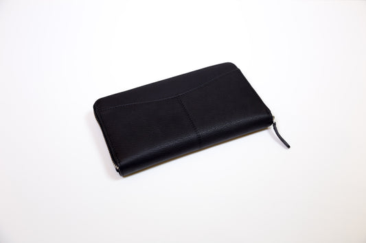 Large Zipped Wallet Black