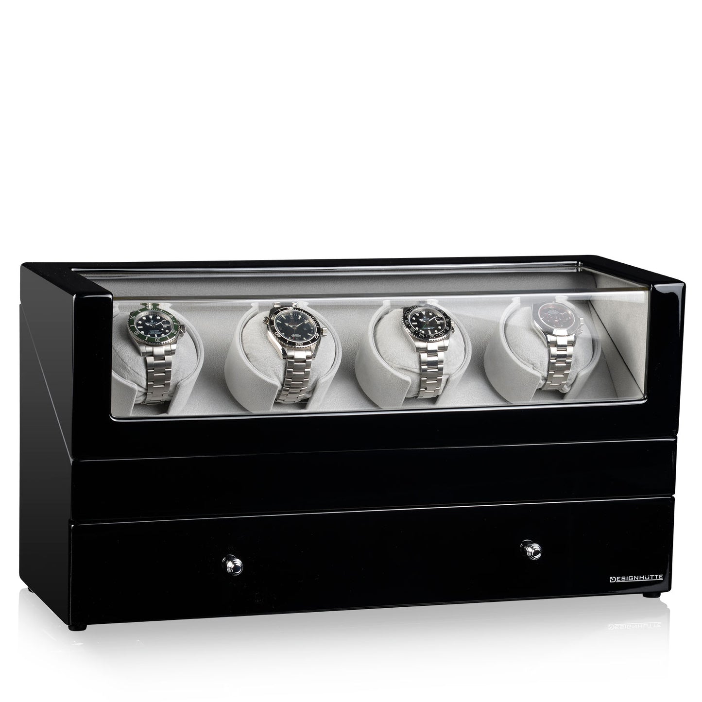 Watch Winder San Diego 4 - Black / Grey
