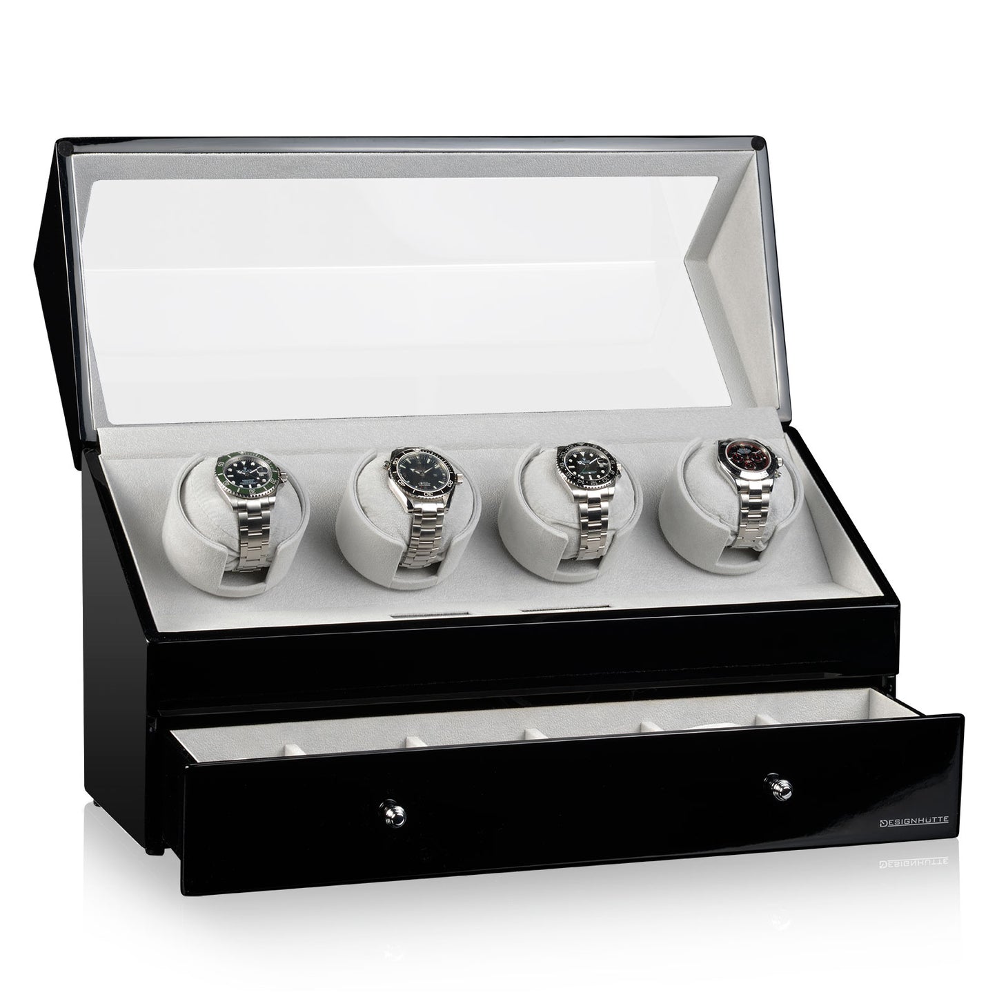 Watch Winder San Diego 4 - Black / Grey