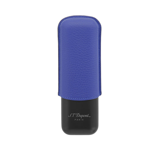 Matt Black And Ocean Blue Case For 2 Cigars