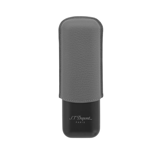 Matt Black And Graphite Case For 2 Cigars