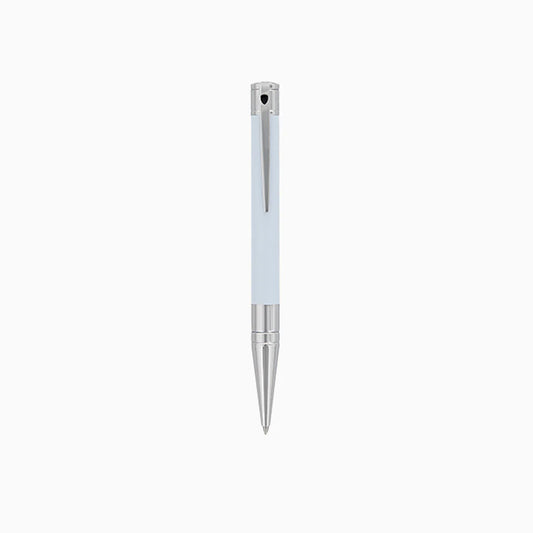 D-Initial Blue Lacquer And Chrome Ballpoint Pen